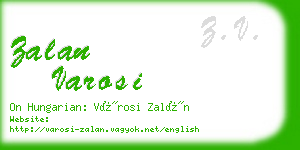 zalan varosi business card